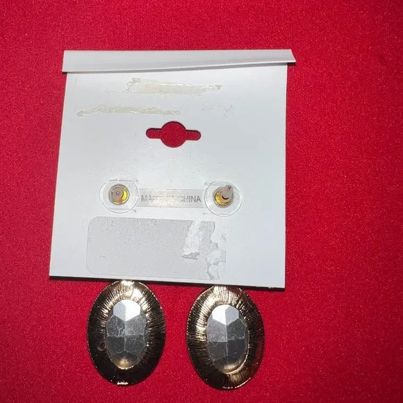 Thalia Sodi Lion Earrings Dangle/Drop with Green Stone NEW